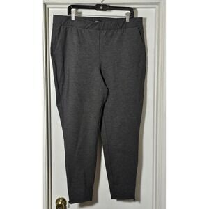 Universal Standard Moro Pocket Signature Ponte Ankle‎ Zip Pants 18-20 Charcoal